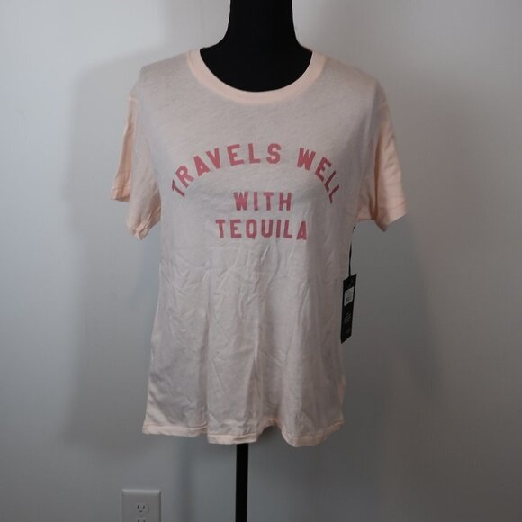 Wildfox Travels Well With Tequila T-Shirt XS - Picture 2 of 7